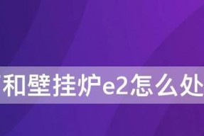 万和壁挂炉出现E2故障怎么办（解决万和壁挂炉E2故障的有效方法及常见原因）
