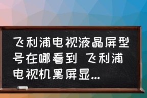 飞利浦电视黑屏问题解决方法（飞利浦电视开机后出现黑屏的原因及处理方法）