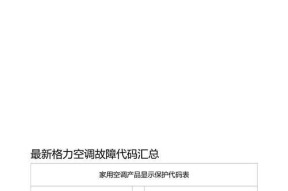 美的空调故障代码大全——保障您的舒适体验（掌握常见故障代码）