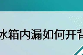 如何判断冰箱内部是否存在漏气问题（检查冰箱内部漏气问题的方法和注意事项）
