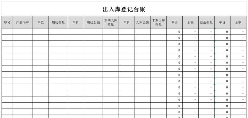 简单易用的做账表格模板（提高工作效率）  第2张